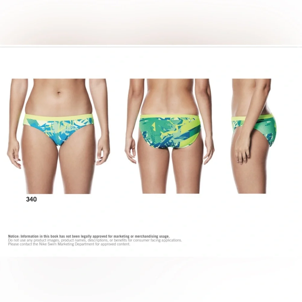 Nike Swim Drift Graffiti Performabce Crossback Bikini Top And Bottoms Size XL - Picture 3 of 6